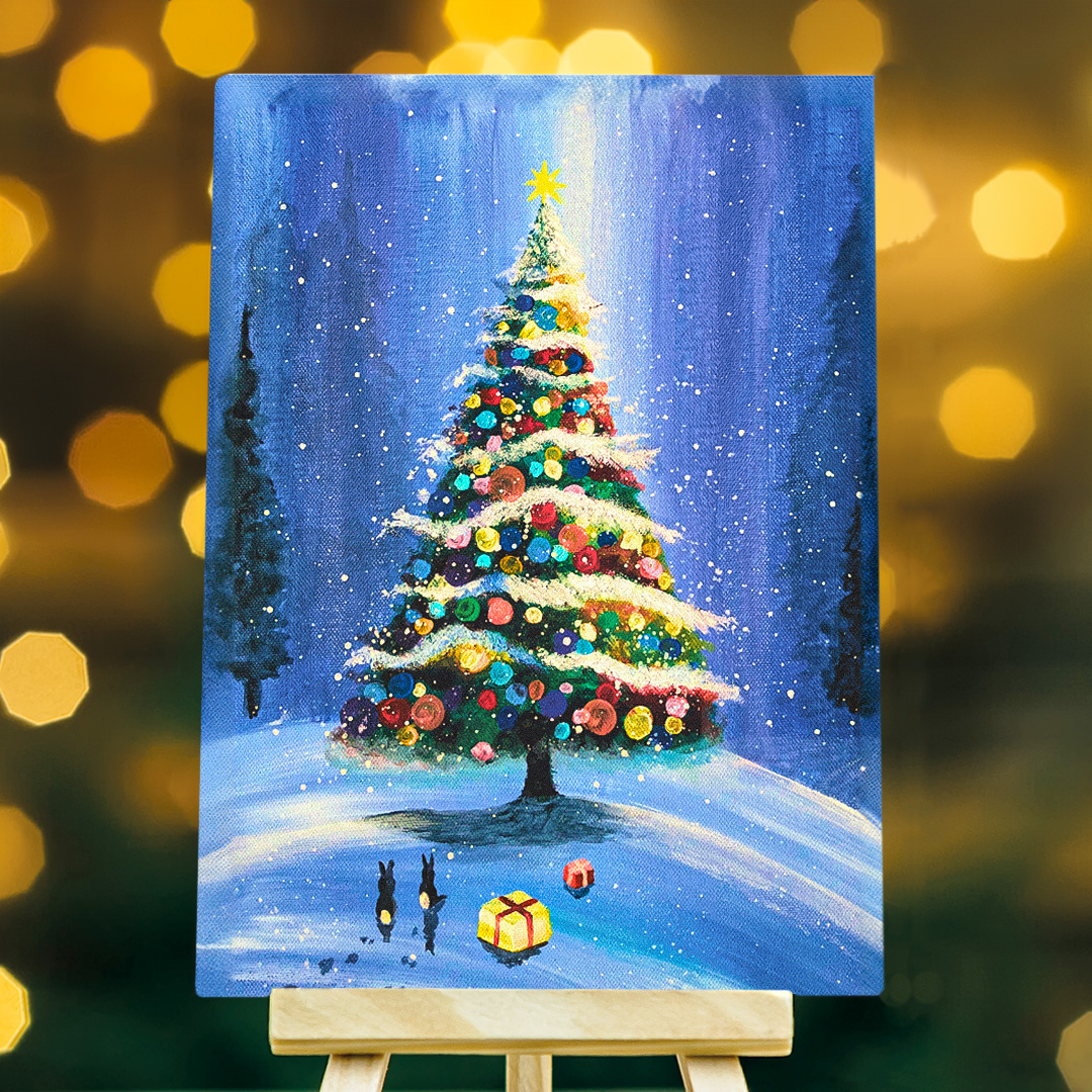 ArtNight: Weihnachtsbaum Malkurs