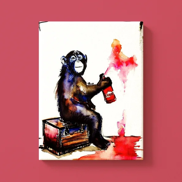 ArtNight Street Art Malkurse Banksy Affe