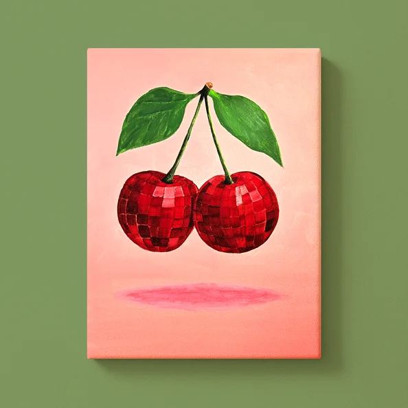 Abstraktes malen Pixel Painting – Discofrüchte