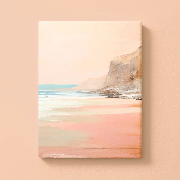 Abstraktes malen Küstenlandschaft – Felsen