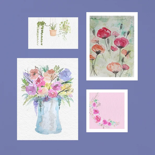 DIY und Aquarellkurse Aquarell: Blüten und Blätter