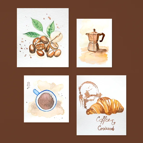  Aquarell: Coffee House